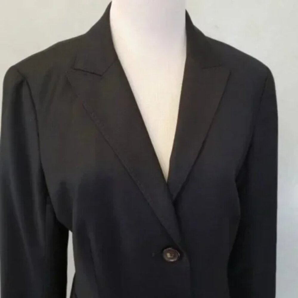 NWOT J.Crew Navy wool classic double button blazer size 12 petite (O6) - Picture 6 of 7